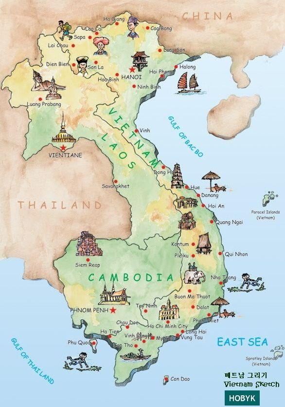 lào hấp dẫn, bản đồ