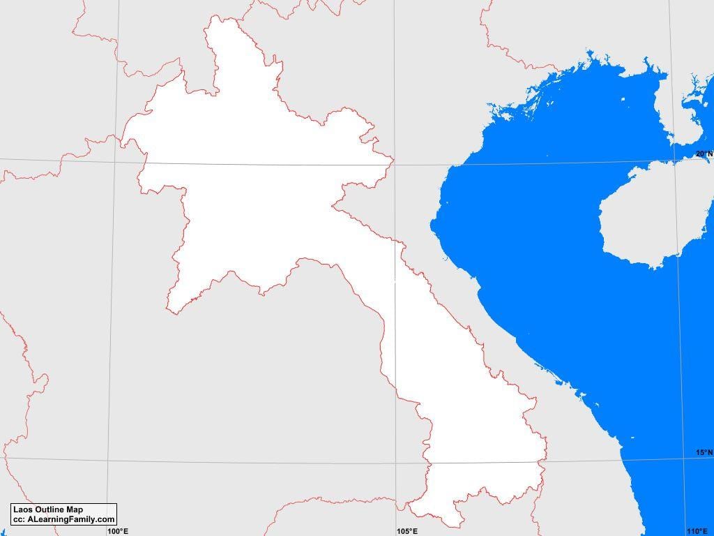 Bản đồ của lào phác thảo