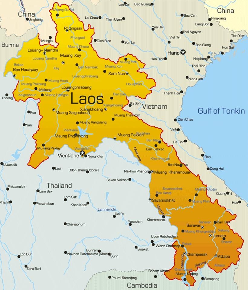 Bản đồ của sepon lào
