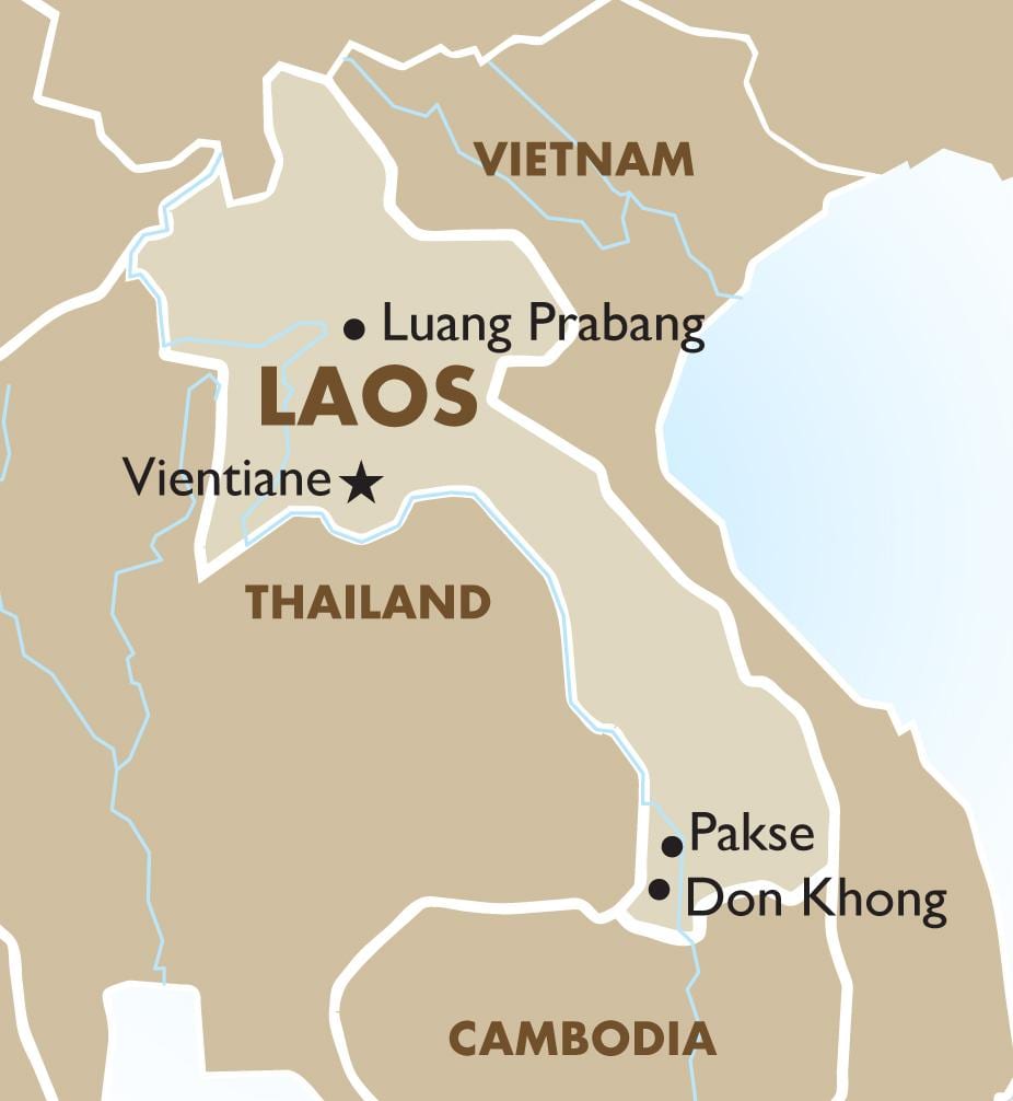 Bản đồ của thủ đô của lào
