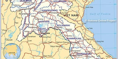 Bản đồ của lào và nước xung quanh