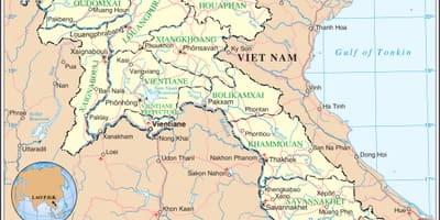 Bản đồ của đường lào