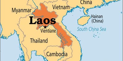 Lào nước trong bản đồ thế giới