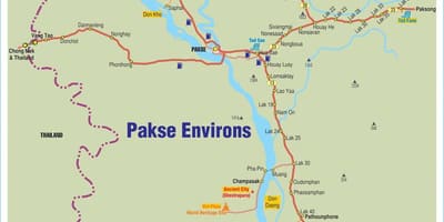 Bản đồ của pakse lào