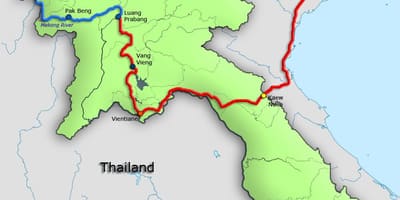 Sông Mekong tại lào bản đồ