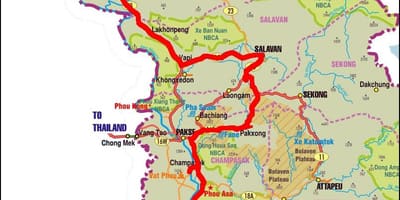 Bản đồ của savannakhet lào